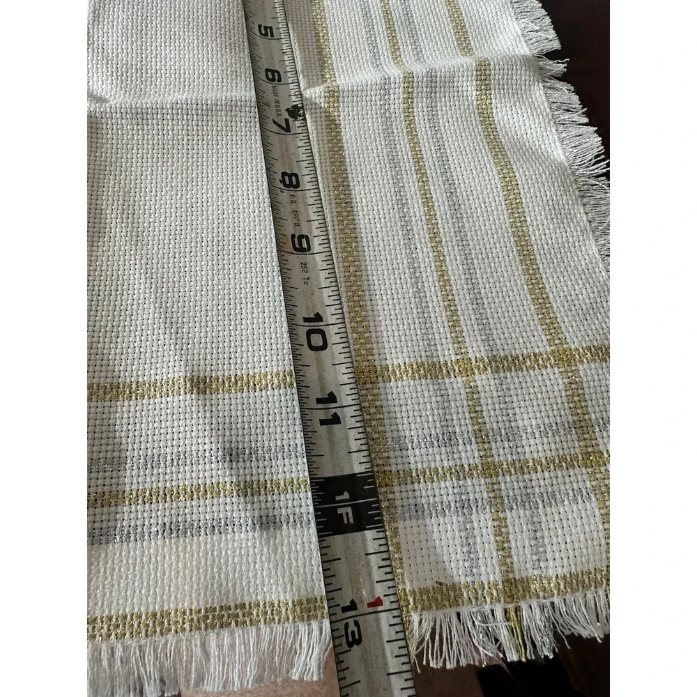 Mix of four counted cross stitch blank napkins two 18 x 18 and two small smaller